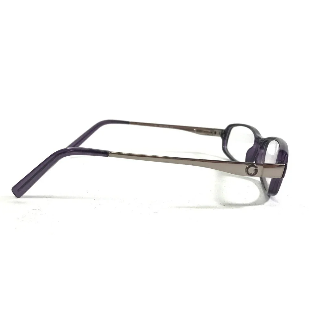 Gucci GG2576 Z4J Eyeglasses Frames Purple Silver Rectangular Full Rim 52-15-130